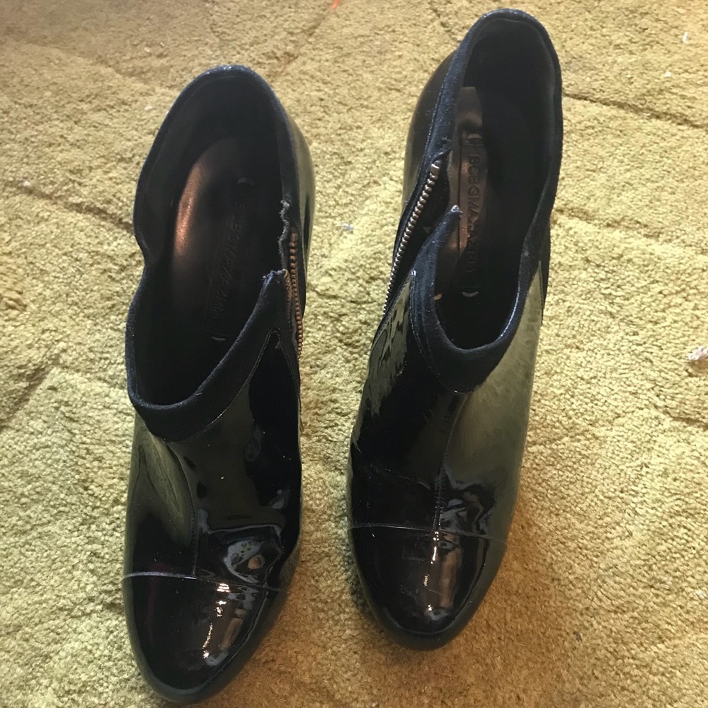 Black Patent Booties BCBGMaxAzria
